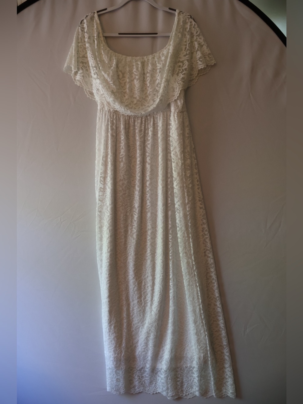 Chic Soul- Ivory Lace Maxi Dress
